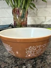 3 Vintage Bowls - 1 Turquoise, 2 Brown PYREX Mixing Bowls