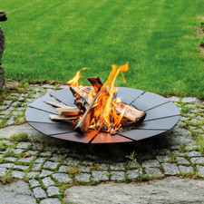 Braciere barbecue in acciaio nero da giardino SUNNY