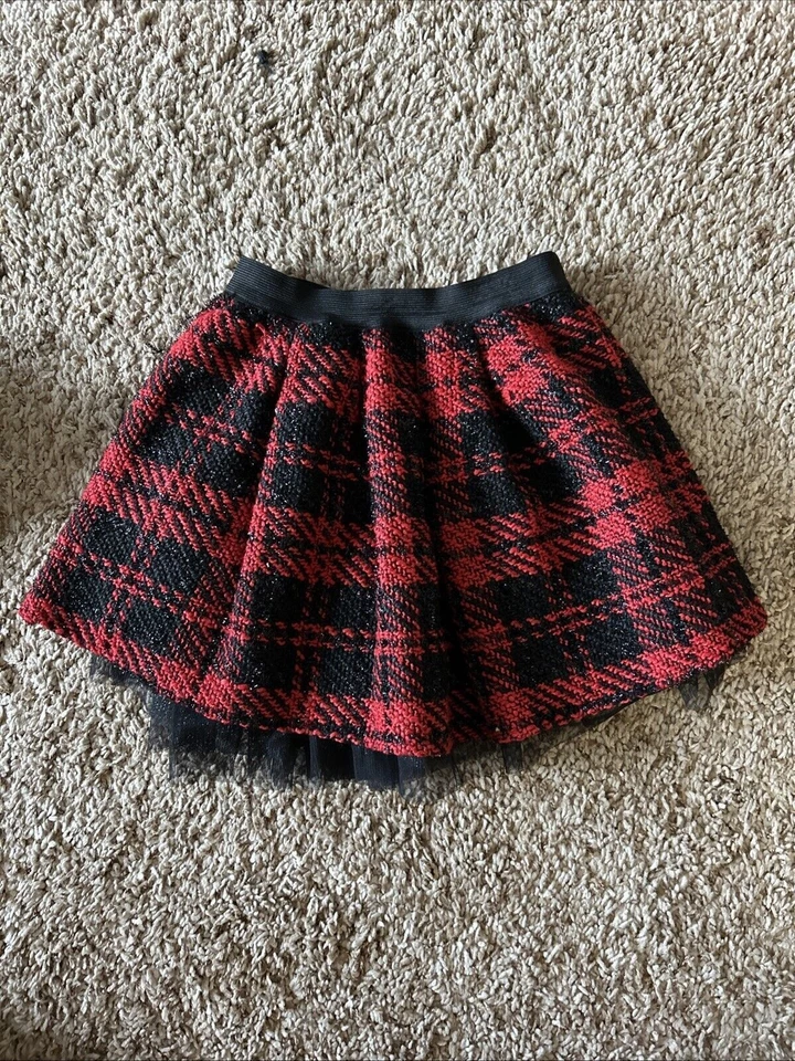 Christmas Outfit Girls Dress Large, 10 Plaid Dots Red Black Shoes Purse Medium - Image 2 of 4