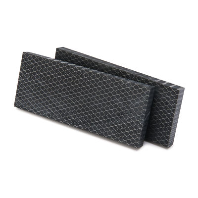 WOODRIVER Acrylic Honeycomb Knife Scale - Black - 3/8'' x 2'' x 5'' - 2-Piece