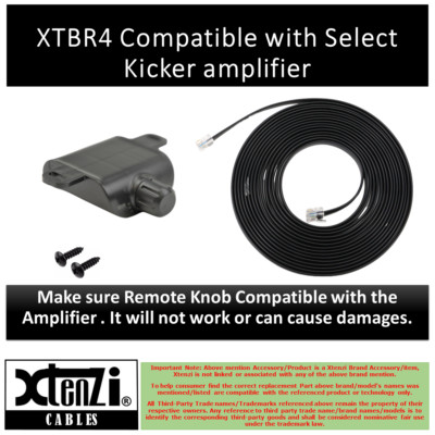 Xtenzi Replacement Wire Bass Boost Remote Knob for Kicker IX ZX DX