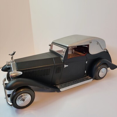 Rolls Royce Convertible Car Decanter w 4 Glasses Musical Rare