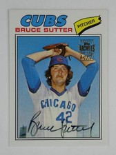 Bruce Sutter Signed 1977 Topps 2001 Archives Card Chicago Cubs Autographed HOF