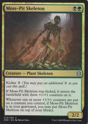 Magic the Gathering - Zendikar Rising - 4x Moss-Pit Skeleton