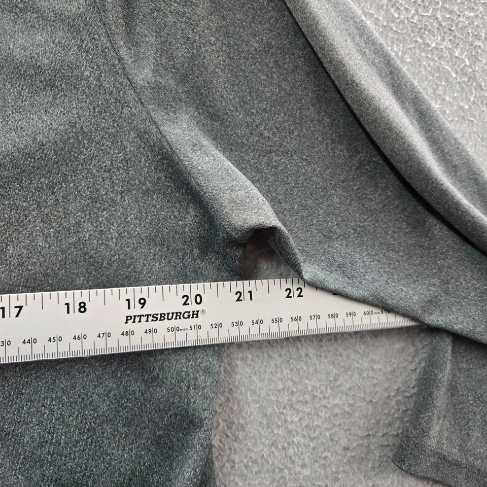 Camisa Under Armour Hombres Ropa Activa Grande Gris Logo HeatGear 1/2 Cremallera Rendimiento Foto 4 de 4