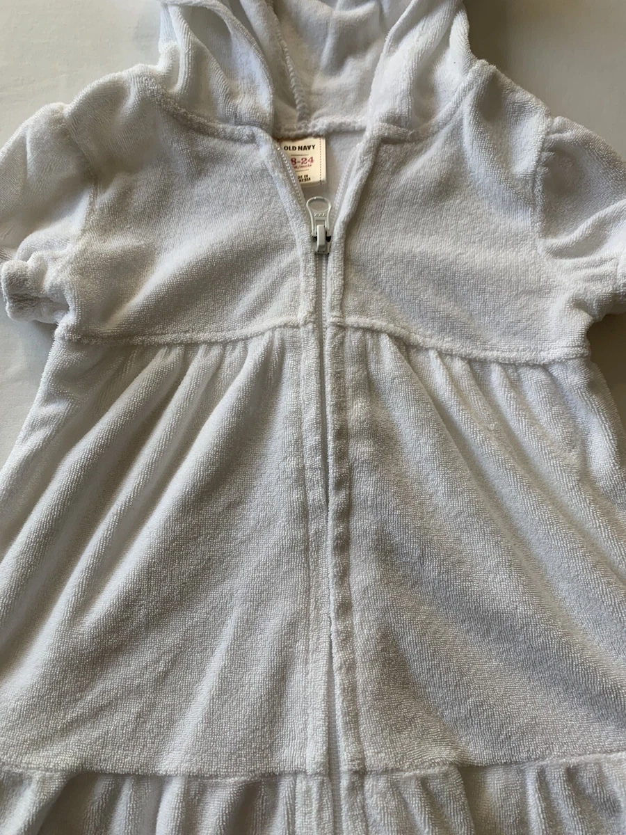 Old Navy Toddler Girls Swimsuit Cover Up White Size 18 24 Months