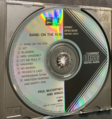 CD - PAUL MCCARTNEY BAND ON THE RUN - BLACK TRIANGLE CDP 7 46055 2 3A4 CP32-5038