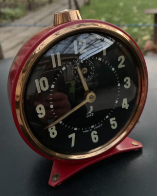 Vintage Mechanical Alarm Clock JAZ France French Old Rare Wind-up