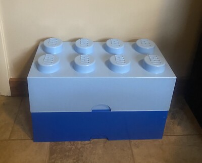 2 LEGO Storage 8 Stud Brick Drawer Blue Stackable Preowned