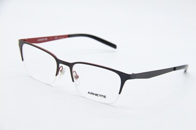 NEW ARNETTE MAKAII 6126 723 MATTE BLACK  RED AUTHENTIC EYEGLASSES 53-19