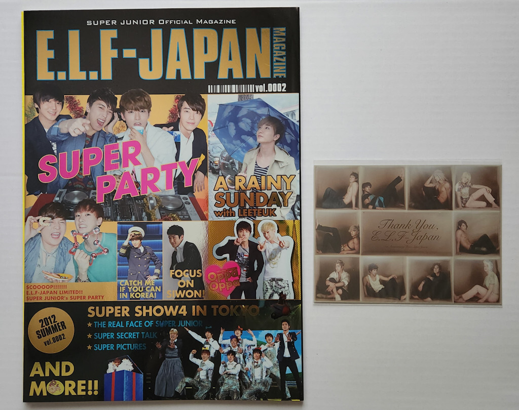 Super Junior E.L.F JAPAN Magazine Vol.0002 Official Japan Fanclub