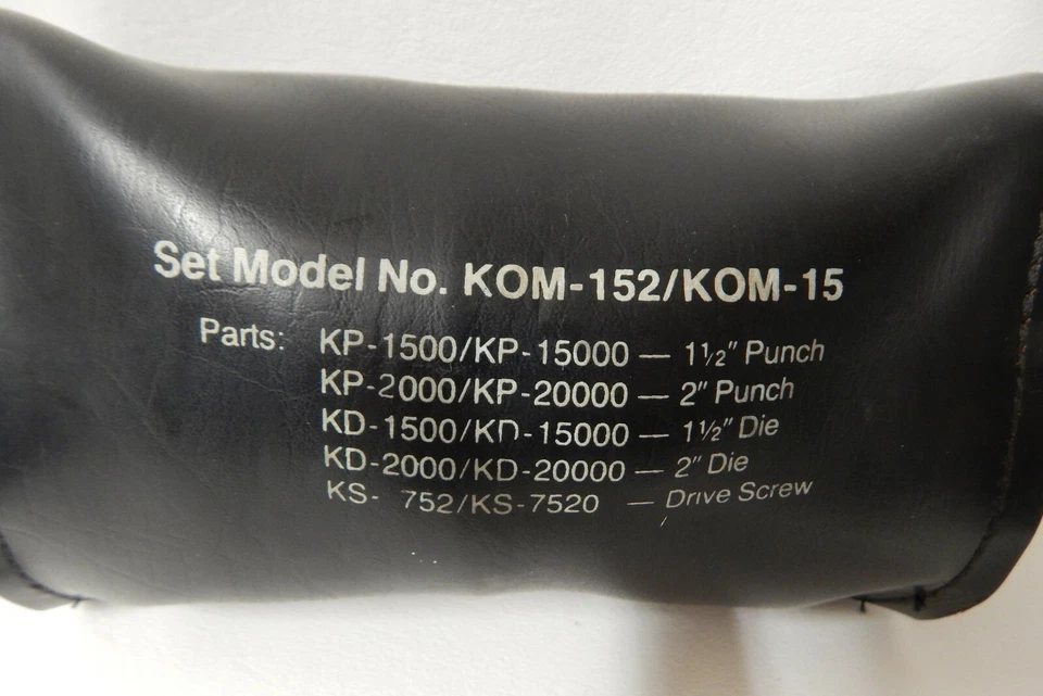 Kit de punzonado y troquel ENER-PAC modelo #KOM-152 KOM-15 en estuche Foto 2 de 4