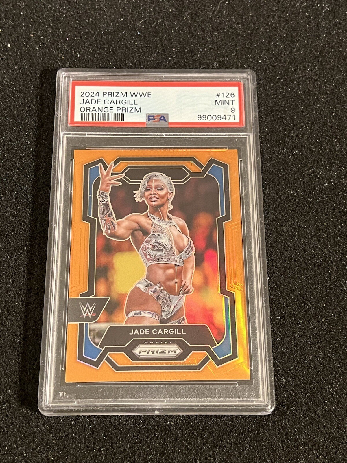 Jade Cargill 2024 Panini Prizm WWE Orange Prizm #d /99 PSA 9 #126 Low Pop