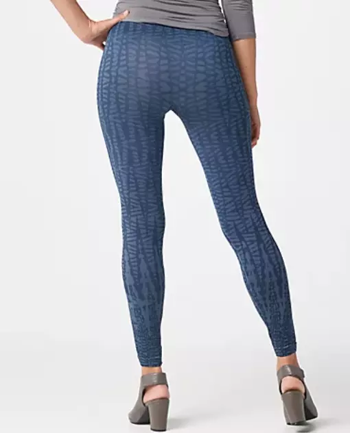 Spanx - Look at Me Now Seamless Leggings - Indigo Geo Print