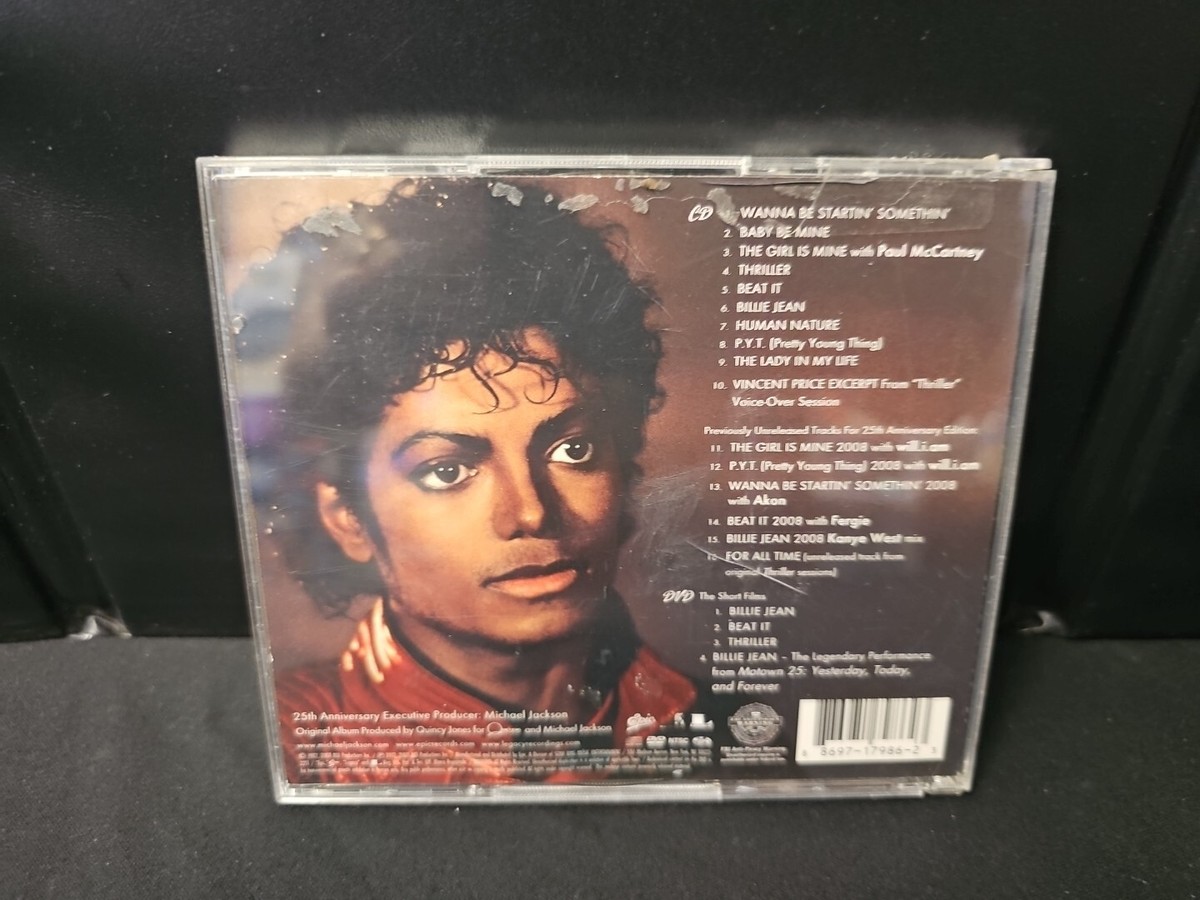 MICHAEL JACKSON - Thriller 25th Anniversary Gold 2 DISCS DVD + CD