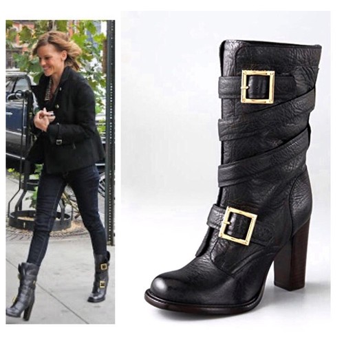 tory burch brown and black boots