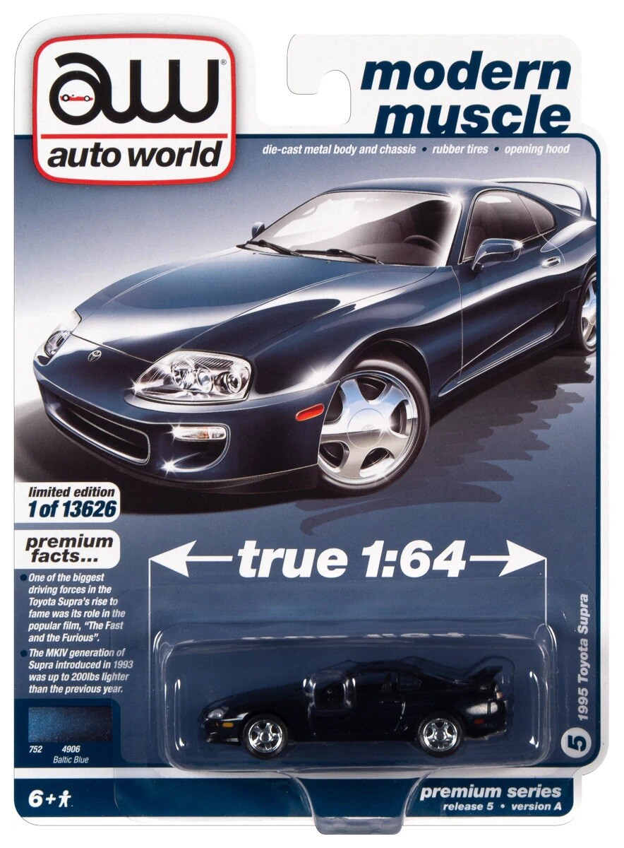 Auto World Ballistic Blue 1995 Toyota Supra 2021 R5 Ver A 1