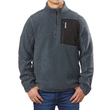 Hi-Tec Men’s ¼ Zip Fleece Pullover Sweater (Grey, Size Medium) NWT