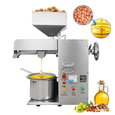 3000w Commercial Oil Press Machine Electric Hot And Cold Stainless Steel 220V