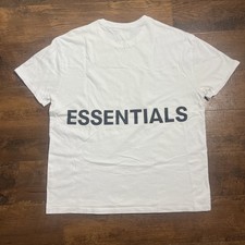 Essentials Fear Of God Tee White Logo Boxy T Shirt Adult Size S Oversized