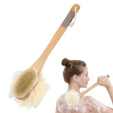 DEBETOOL Shower Loofah with Handle Yellow