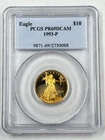1993-P $10 American Gold Eagle 1/4 oz PCGS PR69 DCAM Quarter Ounce Proof Coin