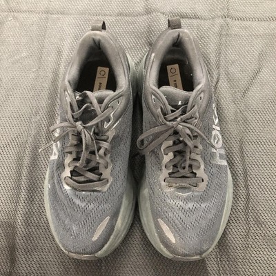 Hoka One One Bondi 8 Shoes Womens Size 9 Gray Mesh Running Sneakers 1127952 BBLC