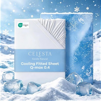 2pcs Cotton Blend Jersey Fitted Sheets, Fitted Sheets with All-Around Elastic