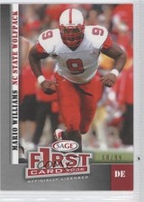 2006 SAGE First Card 60/99 Mario Williams #06-MW Rookie RC 0b0. rookie card picture