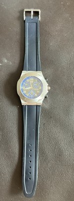 TechnoMarine Cruise Men's Chronograph Watch Silver Case Blue Face New Batt AQ03
