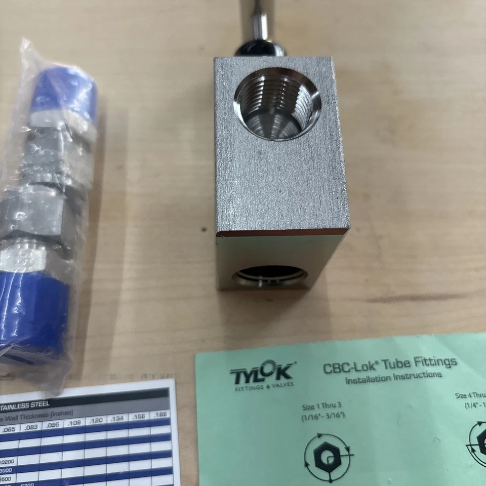 SS-8-6FF-8-A Tylok 10000 PSI Needle Valve Hard Seat. 1/2 NPT With 1/2” Fittings - Image 2 of 2