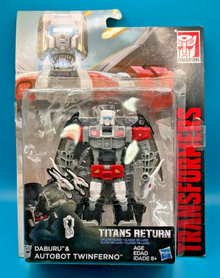Transformers Titans Return Autobot Twinferno + Headmaster Daburu deluxe class