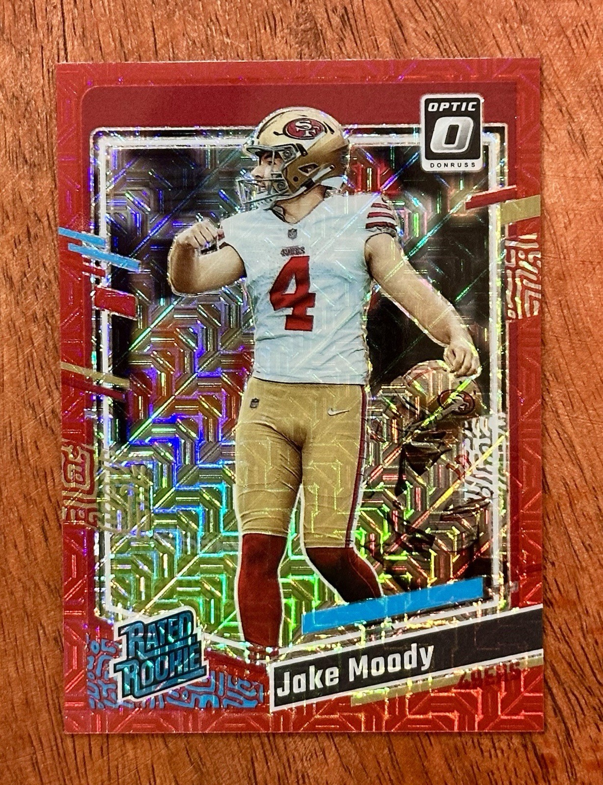 2023 Panini Donruss Optic - Rated Rookie Jake Moody #289 Red Mojo Prizm (RC)