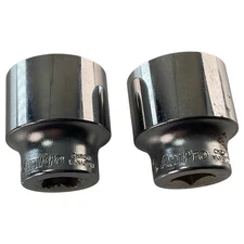AmPro Tools Socket Lot Of 2 1/2" Drive 32MM & 1-1/4" SAE 6pt Chrome Vanadium