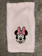Disney Baby Minnie Mouse Head Textured Pink Blanket