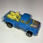 Vintage Hot Wheels Hi-tail Hauler Pickup w/Motorcycles Blue Enamel Very Nice