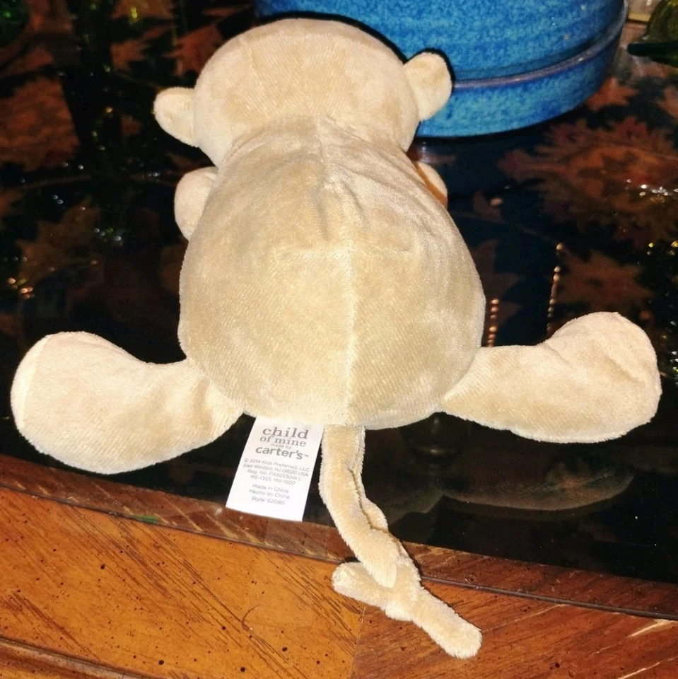 Baby плюшевая Carter's Child Of Mine милый коричневый обезьяна тянуть музыкальная игрушка бананы (M - Изображение 3 из 4