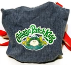 Cabbage Patch Kids - Denim Romper Carrier - Blue Denim/Red Straps - Vintage Toy