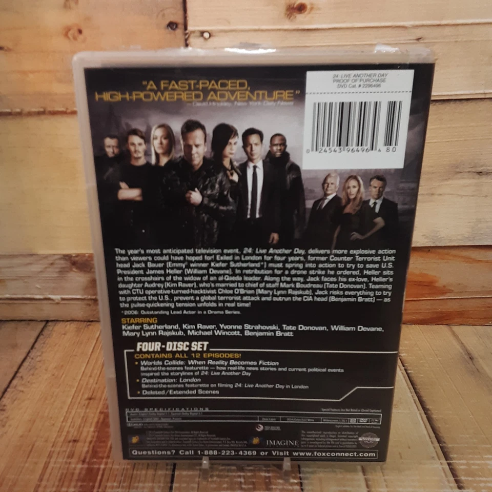 24 Live Another Day DVD Used Kiefer Sutherland Action Thriller TV - Image 2 of 4