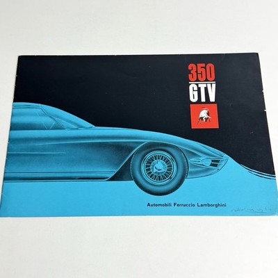 LAMBORGHINI 350 GTV / 8P Folder Prospekt Katalog / PROTOTYP 1963 IT