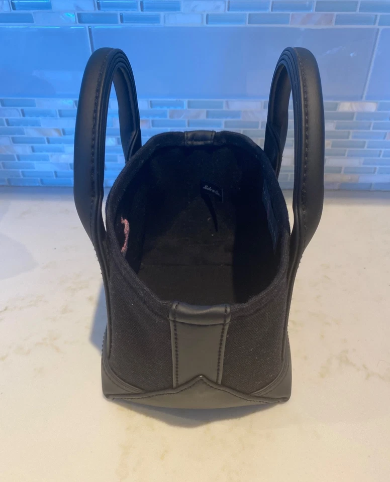 Bolso de Mano Polo Ralph Lauren Mini Lona Negro 'c Asas Cartera Rosa Logo TAN LINDO Foto 3 de 4