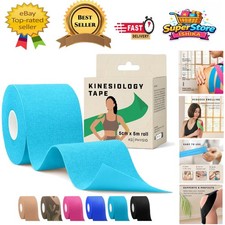 Versatile 5m Kinesiology Tape - Light Blue Athletic Support for Pain Relief 2.00 per metre