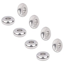 100Pcs Stainless Steel Spacer Beads 6Mm For Jewelry Making Craft Supplies