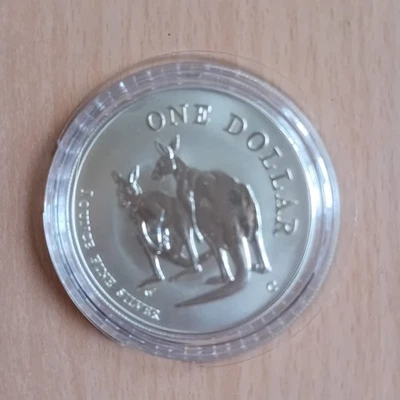 Australia 1$ Kangaroo 1999 RAM silver 1 oz 99.9% silver coin in capsule (argent) - Photo 1/4