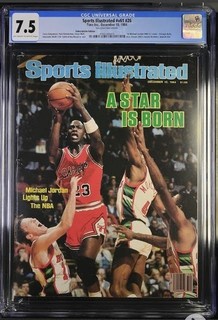 December 10 1984 Michael Jordan Chicago Bulls 1st Pro Sports Illustrated CGC 7.5