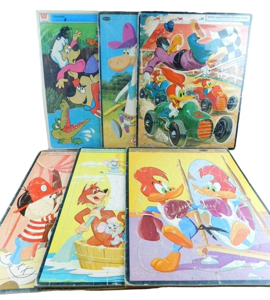 Lot of 12 Vintage Tray Puzzles 40s 50s Sibling Helpers Whitman Underdog Circus - Image 3 of 4