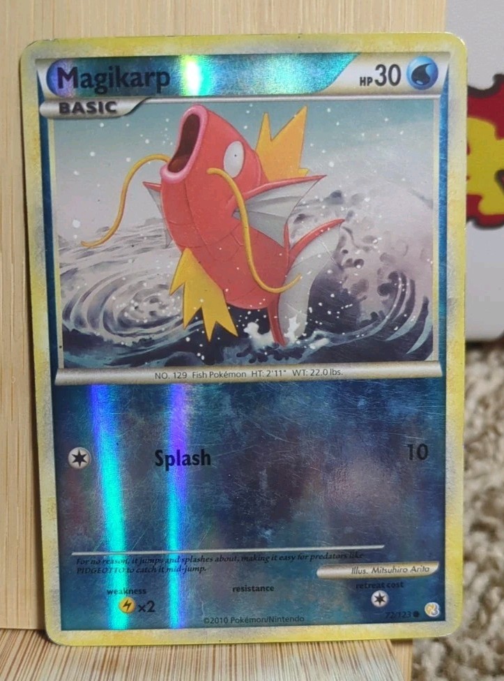 Pokemon Magikarp 72/123 REVERSE HOLO Vintage 2010 