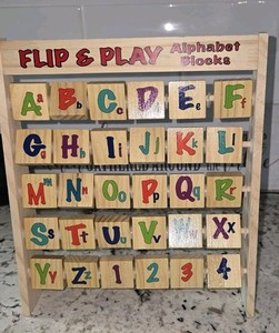 Flip and Play, Abacus Style  Educational Flip Toy alphabet and numbers