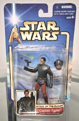 VTG Star Wars Attack of the Clones CAPTAIN TYPHO 3.75'' Action Figure Hasbro 2001