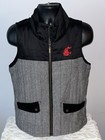 Washington State Cougars College Gameday Couture Poplin Vest Womens Large Nwt